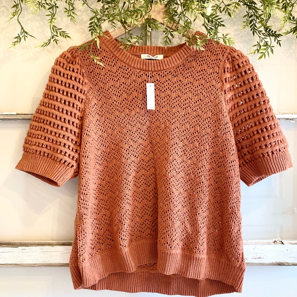Madewell Atwater Crocheted Knit Top